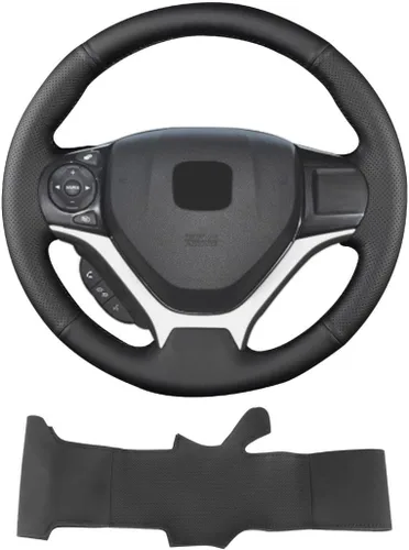 Funda para volante de piel de microfibra para Honda Civic Sport 2015/Civic Tourer 2014/Civic Sedan Natural Gas Hybrid 2013/Civic Si Sedan Coupe