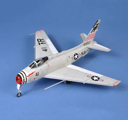 Miniatura 2 de Fighter 3D Puzzles Kits de modelos de plástico, escala 1/48 FJ-4B modelo de bombardero de combate furioso, juguetes para adultos y regalo, 19.6 x