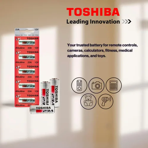 Miniatura 3 de Toshiba Batería alcalina 23A GP23AE MN21 23GA de 12 voltios (100 baterías)