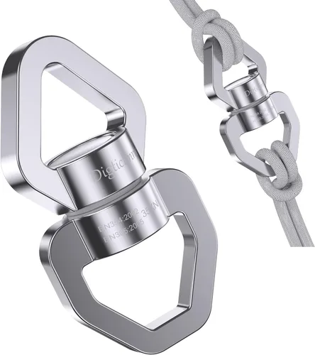 Columpio Giratorio, Dispositivo de Rotación de Seguridad de 35KN, Columpio para Danza Aérea para Niños, Hamaca Colgante (Plata Completa)