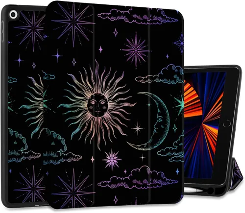 Miniatura 14 de DONGKE Funda compatible con iPad de 10.2 pulgadas 2021 2020 2019 iPad de 9ª/8ª/7ª generación con soporte para lápices, funda protectora delgada