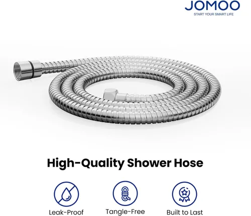 Miniatura 6 de JOMOO Manguera de ducha extra larga de 118 pulgadas, manguera de regadera de mano de acero inoxidable con accesorios de latón y tubo