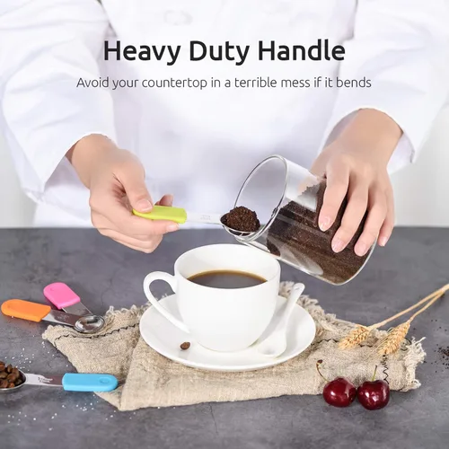 Miniatura 7 de Tazas medidoras, juego de tazas medidoras magnéticas y cucharas U-Taste de 13 piezas en acero inoxidable 18/8: 7 tazas medidoras y 5 cucharas