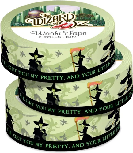 Miniatura 7 de Paper House Productions El Mago de Oz Juego de 2 rollos de cinta Washi de acento de papel de aluminio para álbumes de recortes y manualidades