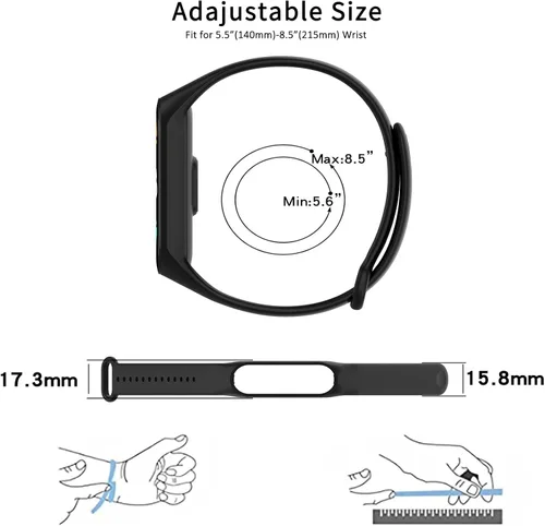 Miniatura 3 de Bandas de repuesto para Mi Band 7 pulseras compatibles con Xiaomi Mi Band 7 Smartwatch Accesorios Pulsera colorida para mujeres hombres Reloj