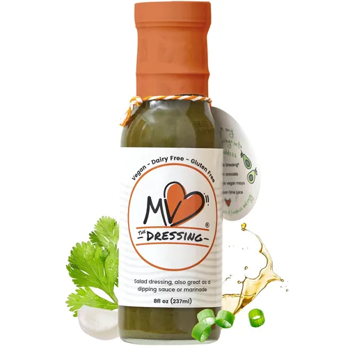 MV The Dressing Vinagreta balsámica de aceite de oliva premium, aderezo de ensalada de dieta mediterránea, adobo y salsa de inmersión, sin gluten,