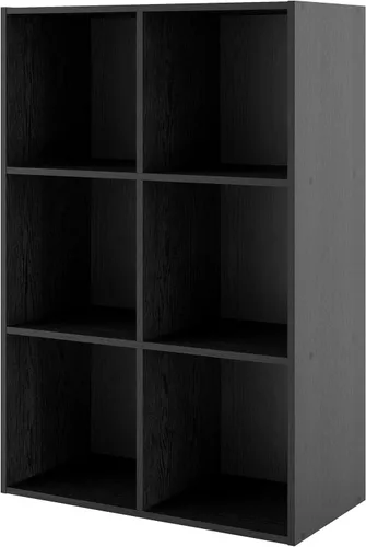 Miniatura 25 de Homes: Inside + Out Apexa - Estantería organizadora de almacenamiento de 2 cubos, estantería apilable de madera para cubos para organización