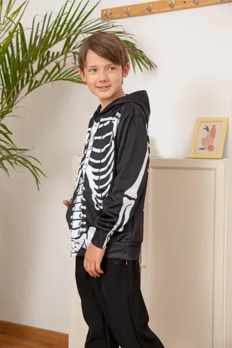 Miniatura 3 de Uideazone Sudadera con capucha sin botones para niños y niñas con diseño gráfico 3D, con bolsillos de 6 a 16 años