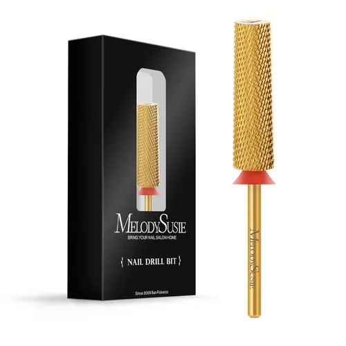 Miniatura 10 de MelodySusie Brocas de uñas cónicas superlargas, brocas de tungsteno de carburo de 3/32 pulgadas, adecuadas para manicura, pedicura, cutícula