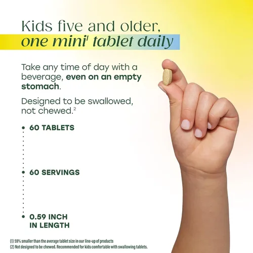 Miniatura 5 de MegaFood Kids One Daily Multivitamínico - Práctico mini multivitamínico para niños, con zinc, vitaminas C, B y D, vegetariano, sin gluten, sin OMG