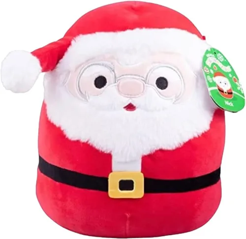 Squishmallows Peluche Kellytoy oficial de Navidad, lindo y suave, juguete de peluche navideño, gran regalo para niños (Santa Claus (Nick), 12