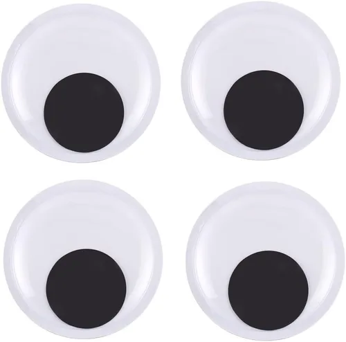 Miniatura 11 de DECORA Ojos Saltones Móviles de Plástico de Gran Tamaño de 3 Pulgadas con Autoadhesivo para Manualidades, Juego de 4 Cd086s1p1