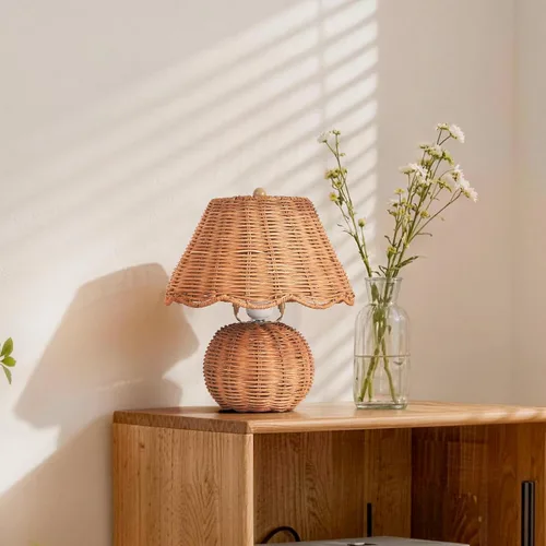 Miniatura 16 de Lámpara de mesa pequeña azul claro para mesita de noche del dormitorio, lindas lámparas de dormitorio para mesita de noche, lindas mini lámparas