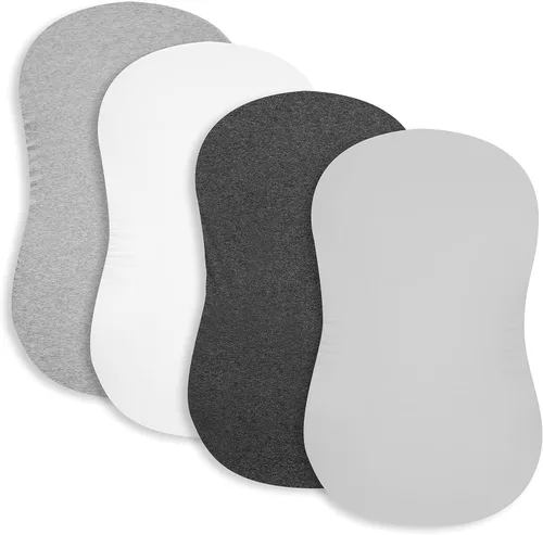 Miniatura 9 de Sábanas de moisés – Sábana bajera de moisés premium para Halo, Mika Micky, Maxi Cosi y otros – Paquete de 4 unidades 100% de punto jersey – Ropa