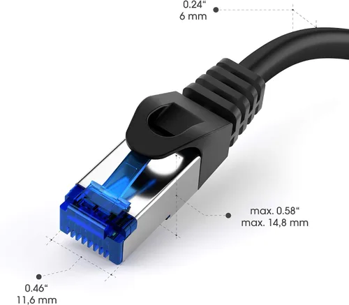 Miniatura 2 de KabelDirekt – Cable de red – 10Gbps, para máxima velocidad de Internet de fibra óptica – 33 pies, disponible en 1-100 pies – Cable Ethernet y LAN