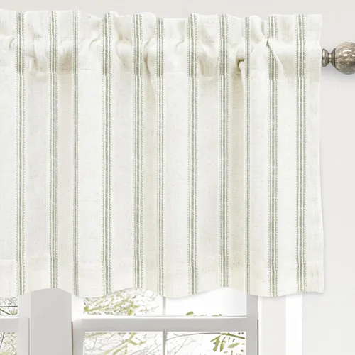 Miniatura 14 de DriftAway Briony - Cortina opaca con amarre para cocina, ajustable, diseño de globos, líneas texturizadas, estampadas, persianas romanas