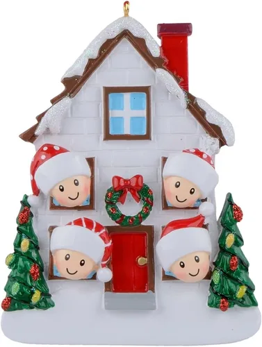 Miniatura 8 de House Family of 2 - Adorno de Navidad personalizado para pareja 2023 – Adorno de primera Navidad en el nuevo hogar – Regalo único de recuerdo