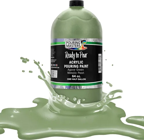 Miniatura 19 de Pouring Masters Royal Blue Metallic Pearl - Pintura acrílica para verter lista para verter – Pintura acrílica líquida premezclada de 32 onzas