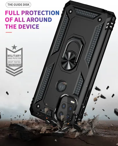 Miniatura 6 de Androgate Funda compatible con Moto G Stylus 5G con protector de pantalla HD, soporte de anillo de grado militar, soporte para automóvil, prueba