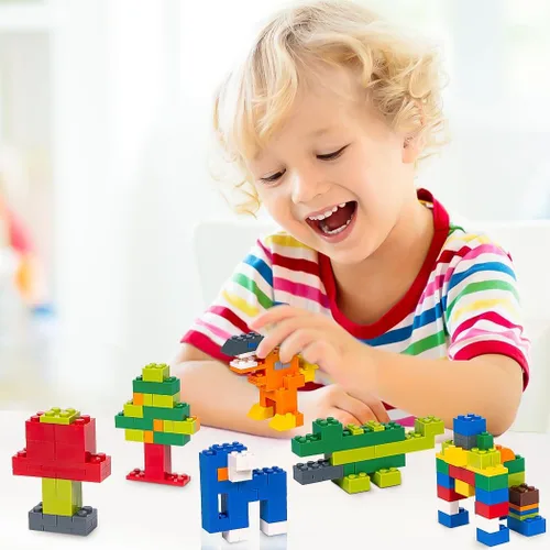 Miniatura 5 de Lekebaby Juego clásico de ladrillos de construcción de 604 piezas para niños, juego creativo, compatible con todas las principales marcas, juguete