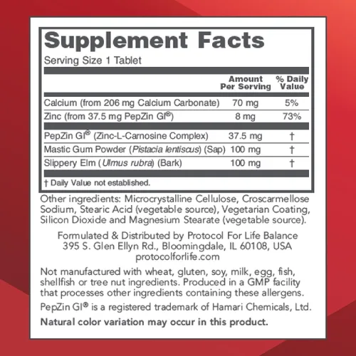 Miniatura 2 de Protocol for Life Balance GI Guard - para la salud gástrica y la comodidad - con PepZin GI - Soporte intestinal digestivo - Sin OMG y vegano - 60