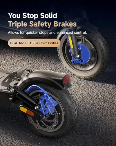 Miniatura 5 de ECOROAD EC10 Electric Scooter for Adults, 750W Motor & 25 MPH & 35 Miles Long Range, 10" Tires with Dual Suspension, Foldable Commuting E Scooter