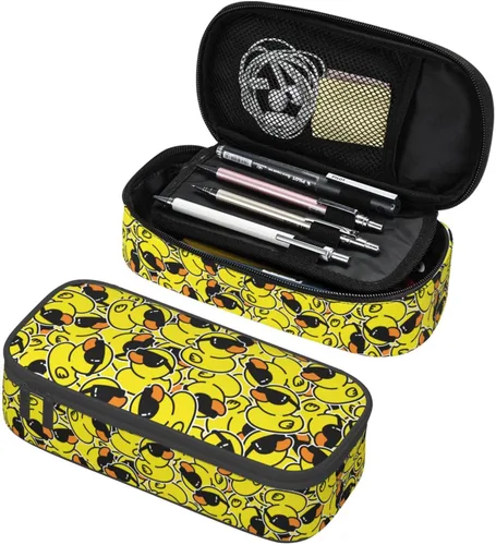 Miniatura 22 de Estuche organizador de lápices con patrón de gato negro, gran capacidad, papelería con cremallera, suministros escolares, bolsa para lápices