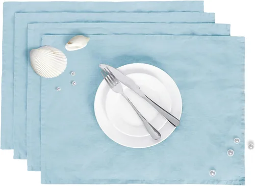 Miniatura 21 de Paños de cocina de lino de Linen World 14 x 28 pulgadas, juego de 6 paños de cocina y té decorativos, paños de cocina de lino europeo lavados