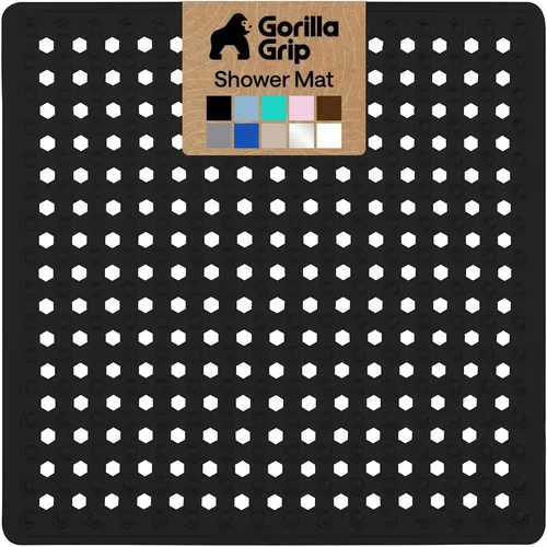 Miniatura 32 de GORILLA GRIP Alfombrilla para bañera patentada, lavable a máquina, con ventosas y orificios de drenaje para mantener las bañeras limpias, suave