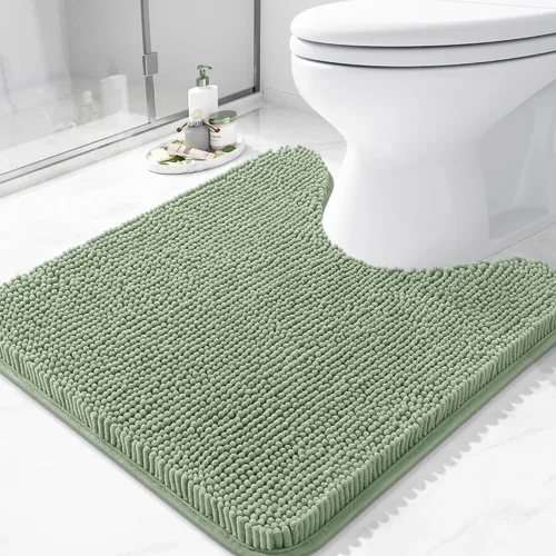 Miniatura 172 de Arotive Alfombras de baño de felpilla extrasuaves y absorbentes, de 24 x 16 pulgadas, lavables a máquina, parte trasera de goma antideslizante