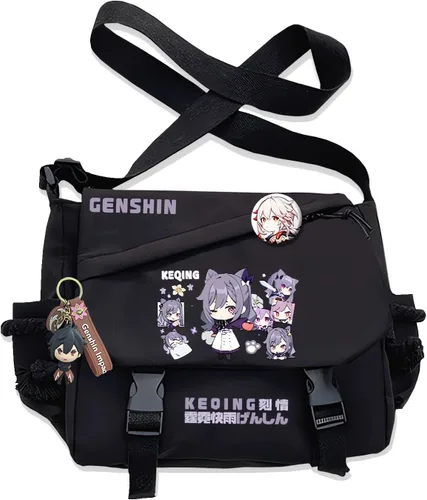 Miniatura 7 de Bolso Furina Crossbody Bag Single Shoulder Bag Adulto Anime 3D Print Mochila Negro Bolsa