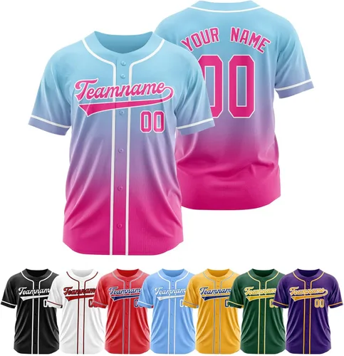 Miniatura 21 de Camiseta de béisbol personalizada, camisetas de béisbol con número de nombre personalizado, camisas de béisbol uniformes personalizadas