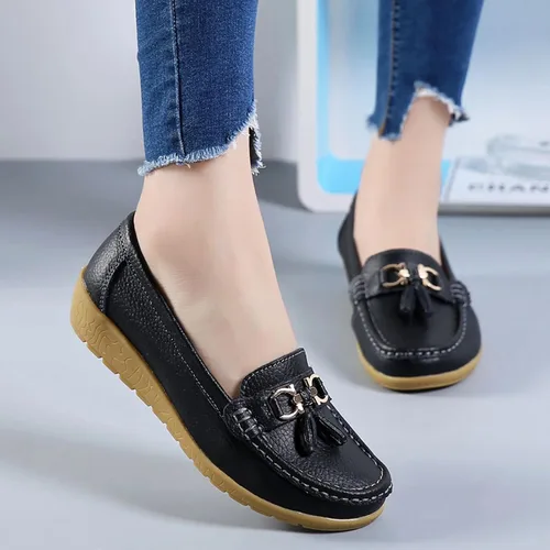 Miniatura 7 de Mocasines Penny para mujer, estilo casual, cómodos, sin cordones, para caminar, planos, para conducir, zapatos anchos para mujer