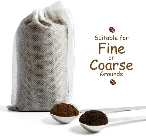 Miniatura 4 de Filtros de café frío sin ensuciar, 100 bolsas desechables de malla fina para concentrado/cafetera helada, kit de prensa francesa/fría, té caliente
