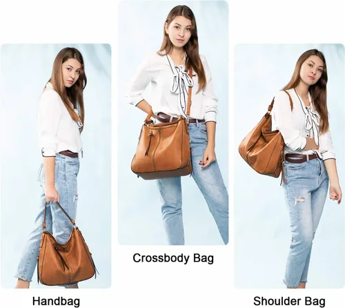 Miniatura 2 de Bolsas de diseñador de estilo hobo, grandes, de cuero sintético, para mujer