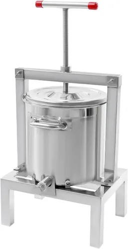 Miniatura 10 de Extractor de prensa de miel de abeja grande, extractor manual de miel de acero inoxidable 12.6L Extractor de prensa de jugo de frutas