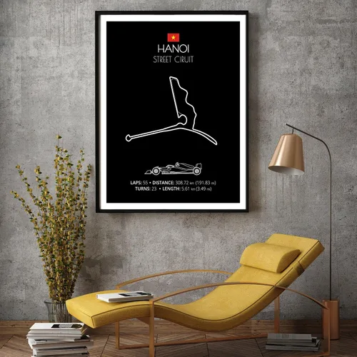 Miniatura 50 de Custom Car Posters Póster hecho a mano compatible con Autodromo Enzo e Dino Ferrari (Imola, Italia), póster de pista de carreras diseñado