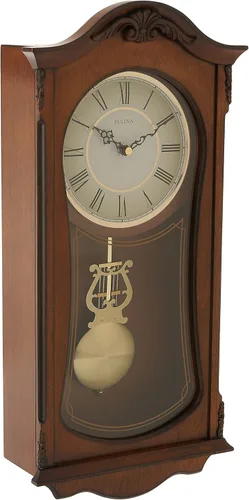 Relojes Bulova C3542 Cranbrook Reloj Analógico de Madera de Pared con Campanadas, Marrón