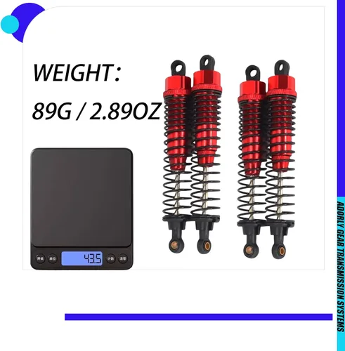 Miniatura 3 de 4 piezas de amortiguadores Rc de aluminio para 1/10 Redcat Blackout Parts Xte Pro, Xte, Xbe Pro, Xbe, Sc Pro, Sc Upgrades Shocks Rojo