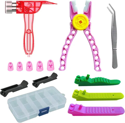 Miniatura 8 de Kit de herramientas de bloques de construcción, separador de ladrillos, juego de herramientas de mini bloques, martillo multifuncional, alicates
