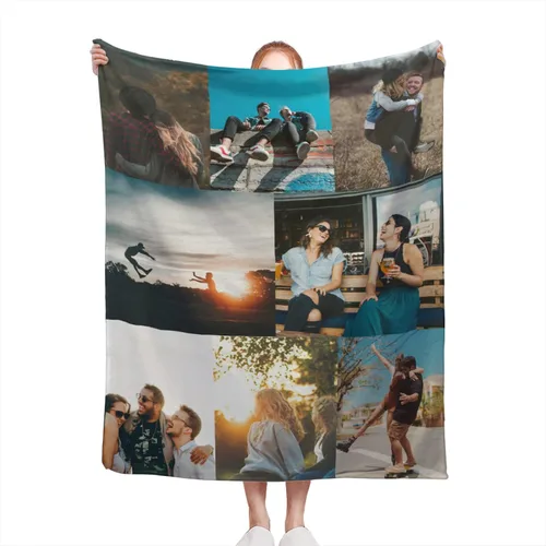 Miniatura 10 de Manta personalizada con fotos, manta personalizada de franela de collage de fotos, regalo personalizado para mascotas, amigos, parejas, cumpleaños