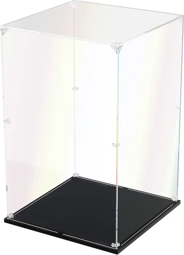 Vitrina de acrílico transparente, vitrina autoensamblable para coleccionables, figuras de acción, muñecas, caja de vidrio alternativa para regalos