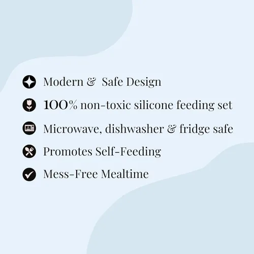 Miniatura 7 de Little Loon Baby Juego de iniciación Led Weaning - Kit completo de alimentación de silicona para más de 6 meses - Platos para bebés, baberos