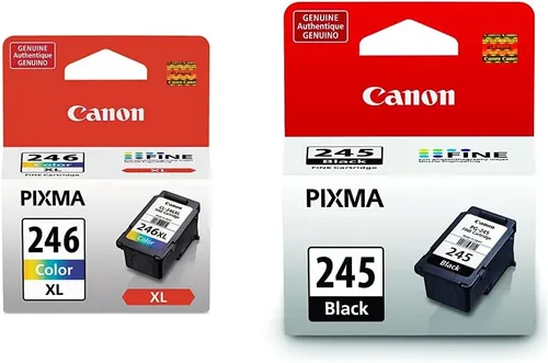 Canon Cartucho de tinta de color CL-246 XL compatible con iP2820, MG2420 y PG-245 Cartucho de tinta negra compatible con iP2820, MG2420, MG2920,