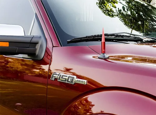 Miniatura 5 de TRUE SPIKE Fat Spike - Antena roja de calibre pesado mecanizado CNC de aluminio compatible con Chevy Silverado 1500 2500 3500 07-20