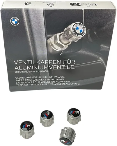 BMW Juego de tapas de vástago de válvula de neumático con logotipo M genuino
