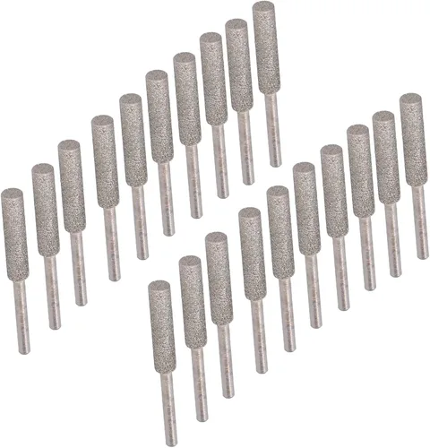 Miniatura 5 de Juego de 20 piezas de afilador de motosierra para motosierra para ruedas de 7/32 pulgadas y cadenas de sierra de cadena grandes (plateado)