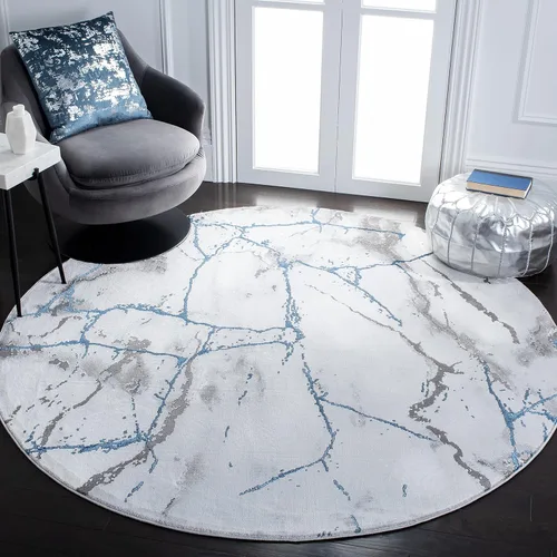 Miniatura 33 de SAFAVIEH Craft Collection Alfombra de Acento - 2' x 3', Gris y Azul, Diseño Contemporáneo, Resistente a las Manchas, Ideal para Áreas de Alto