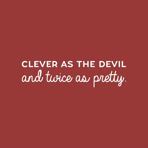Miniatura 4 de Vinilo adhesivo de pared – Clever As The Devil And Twice As Pretty – 8 x 31.5 pulgadas – Moda Sarcástica divertida femenina inspiradora broma