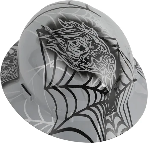 Miniatura 11 de Zeluga Casco duro de ala completa HDPE, casco de seguridad de construcción con orificios ventilados, suspensión de trinquete ajustable de 6 puntos